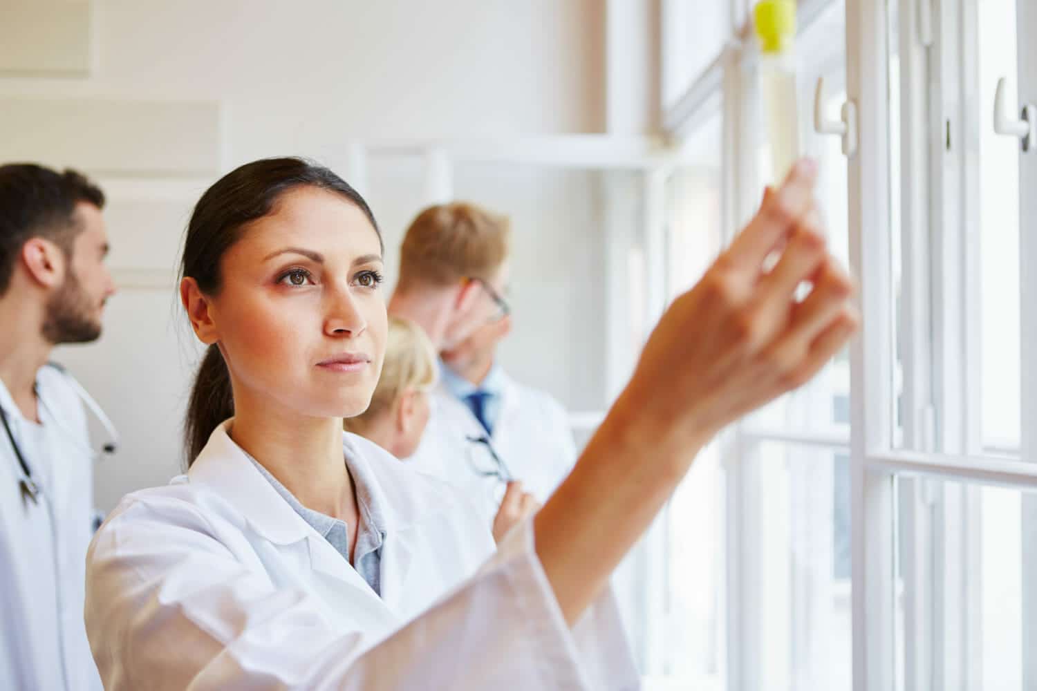 Drug testing at Midtown Occupational Health Services.